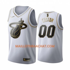Maillot NBA Miami Heat Personnalisable Nike 2019-20 Blanc Golden Edition Swingman - Homme